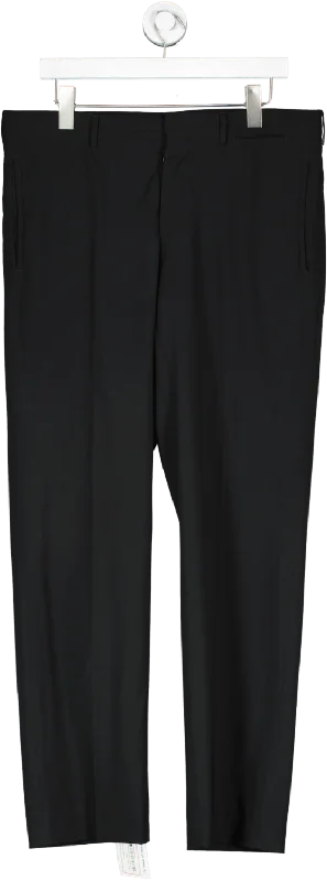 Prada Black 100% Virgin Wool Trousers W36 Trousers Chinos Classic