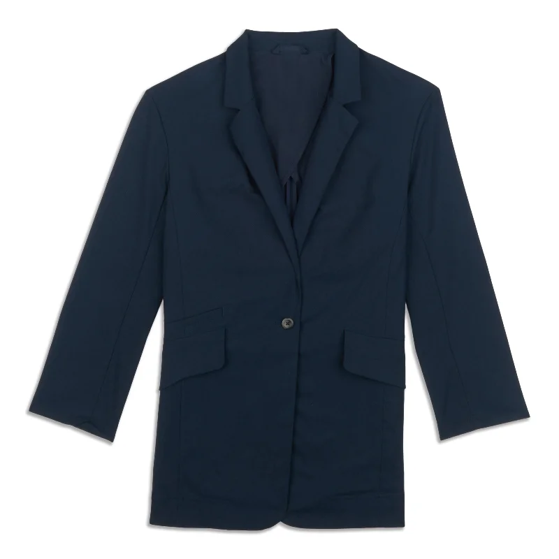 Relaxed-Fit Twill Blazer - Resale Women's Advanced Suit