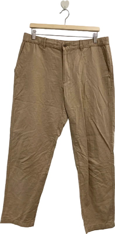 Uniqlo Beige Casual Trousers UK L Trousers Cargo Utility